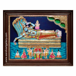 Padmanabha Swamy 3D Embossed Tanjore Painting