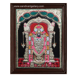 Balaji with Curtain Tanjore Painting