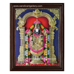 Balaji 3D Embossed Tanjore Painting with Special Garland Work