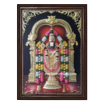 Balaji 3D Embossed with Special Garland Tanjore Painting