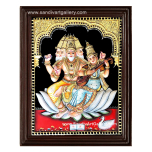 Brahmasaraswathi 3D Super Embossed Tanjore Painting