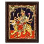 Goddess Durga Tanjore Painting1