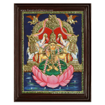 Lakshmi with Elephants Tanjore Painting