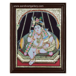 Krishna on a Swing Tanjore Painting