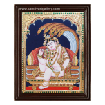 Krishna with Snake Tanjore Painting