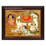 Krishna with Cow Tanjore Painting
