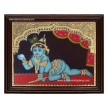 Baby Krishna Tanjore Painting3