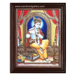 Krishna with Flute Tanjore Painting