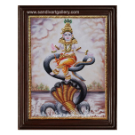 Krishna Dancing on Snake Tanjore Painting