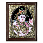 Oval Butter Krishna Tanjore Painting