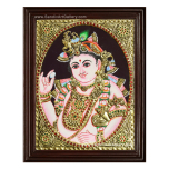 Oval Butter Krishna Tanjore Painting2