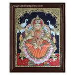 Gaja Lakshmi 2D Embossed Tanjore Painting