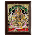 Lakshmi with Elephants 3D Super Embossed Tanjore Painting1