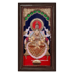 Gajalakshmi 3D Embossed Tanjore Painting1