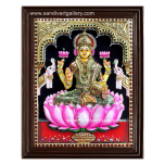 Ghaja Lakshmi 3D Super Embossed Tanjore Painting