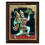 Sanjeevi Hanuman Semi Embossed Tanjore Painting