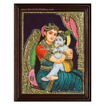 Yashodha Krishna Tanjore Painting8