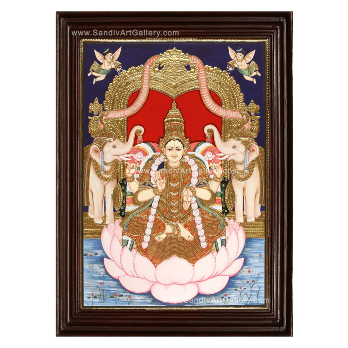 Antique Gajalakshmi Tanjore Painting