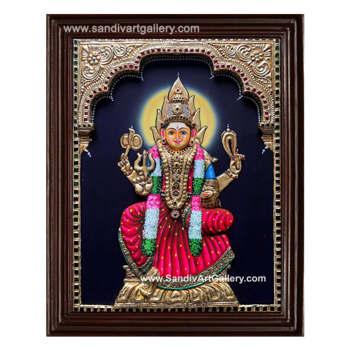 Amman 3D Embossed Tanjore Painting
