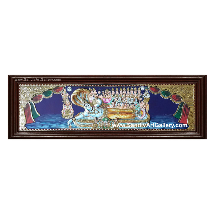 Anantha Padhmanabha Swamy 3D Tanjore Painting