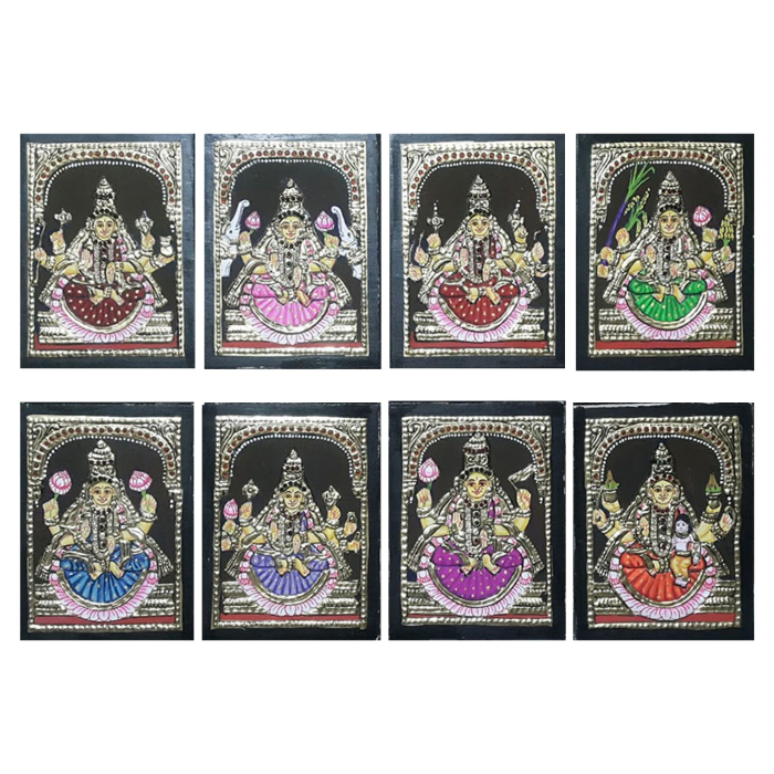 Ashtalakshmi Tanjore Paintings Set of 8