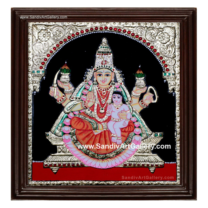 Santhana Lakshmi Tanjore Painting1