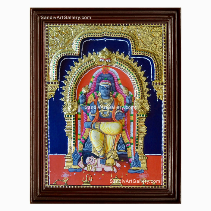 Dakshinamurthy 3D Embossed Tanjore Painting