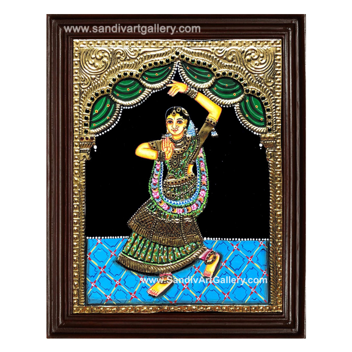 Dancing Lady Tanjore Painting4