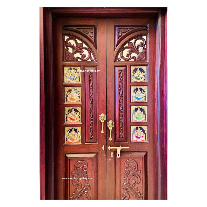 Ashtalakshmi Tanjore Painting for Pooja Room Door