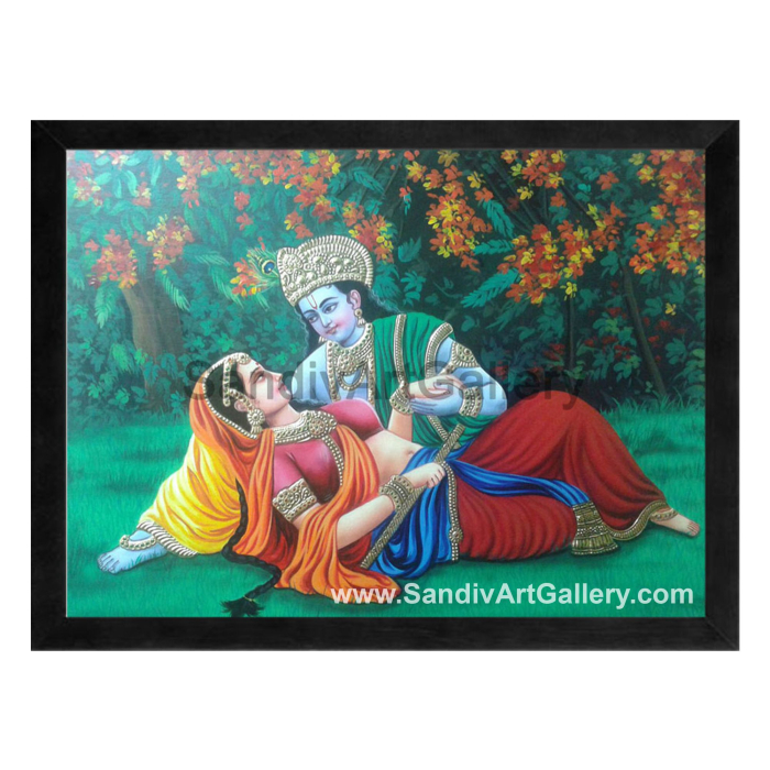 Radha Krishna Fusion Painting 1