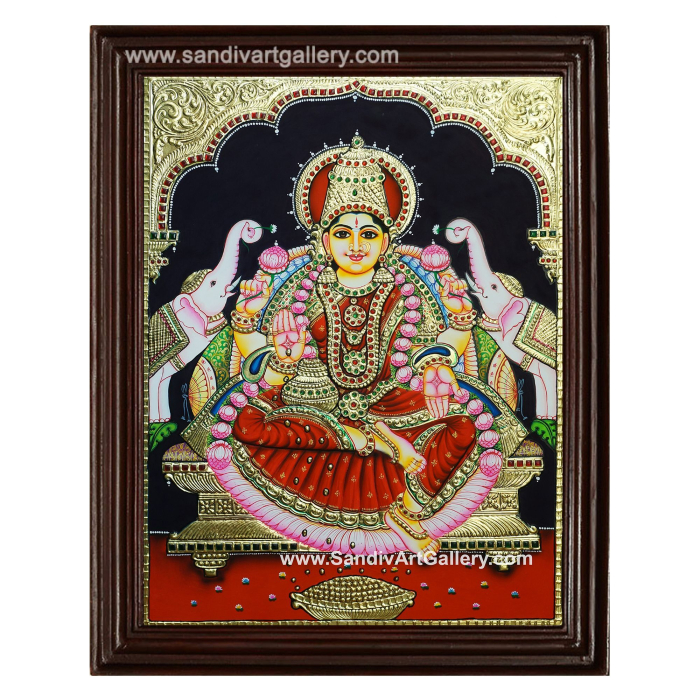 GajaLakshmi Tanjore Painting1