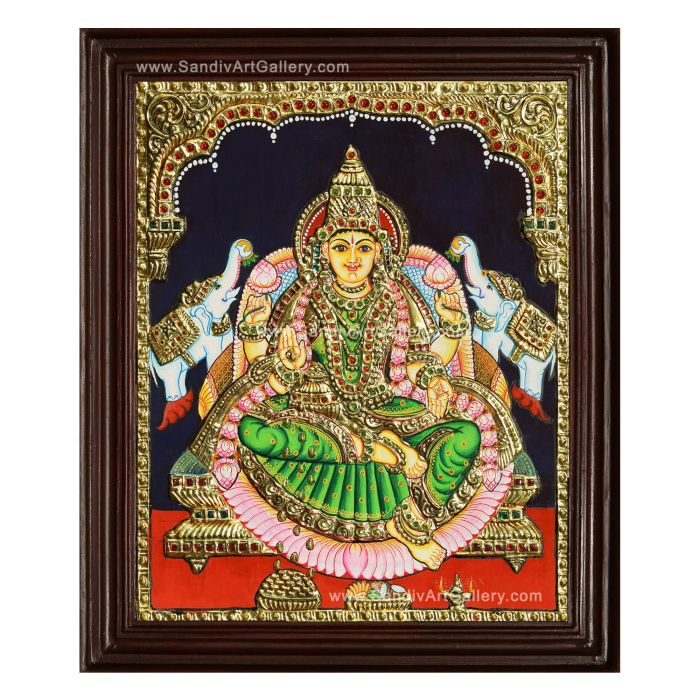 Gajalakshmi Tanjore Painting4