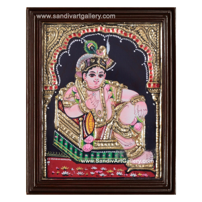 Krishna Small Size Tanjore Painting