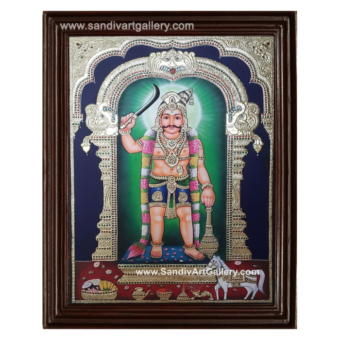 Madurai Veeran Tanjore Painting1