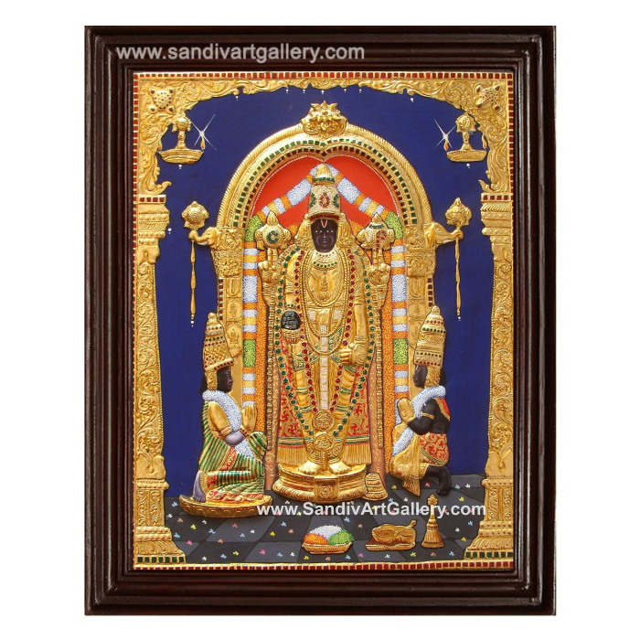 Oppiliappan Semi Embossed Tanjore Painting
