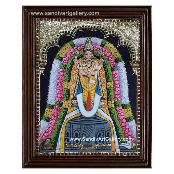 Vishnu 3D Embossed Tanjore Painting