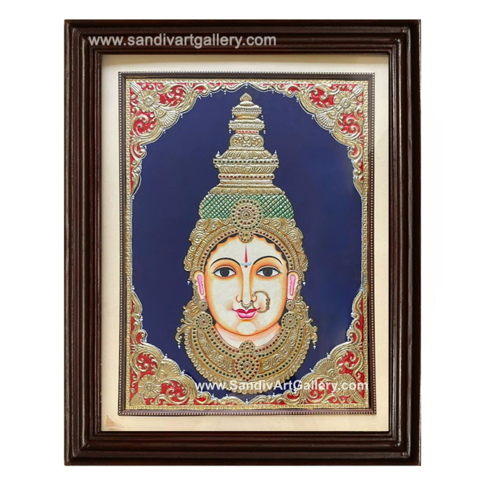 Lakshmi Face Tanjore Painting