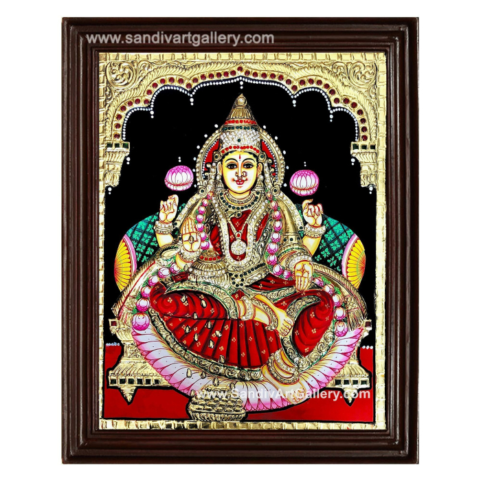 Aishwarya Lakshmi Semi Embossed Tanjore Painting