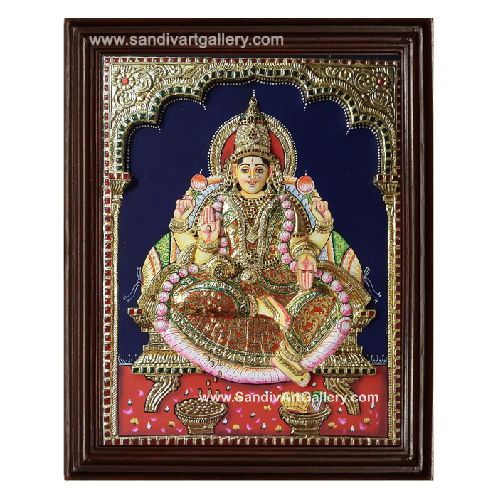 Lakshmi 3D Embossed Tanjore Painting