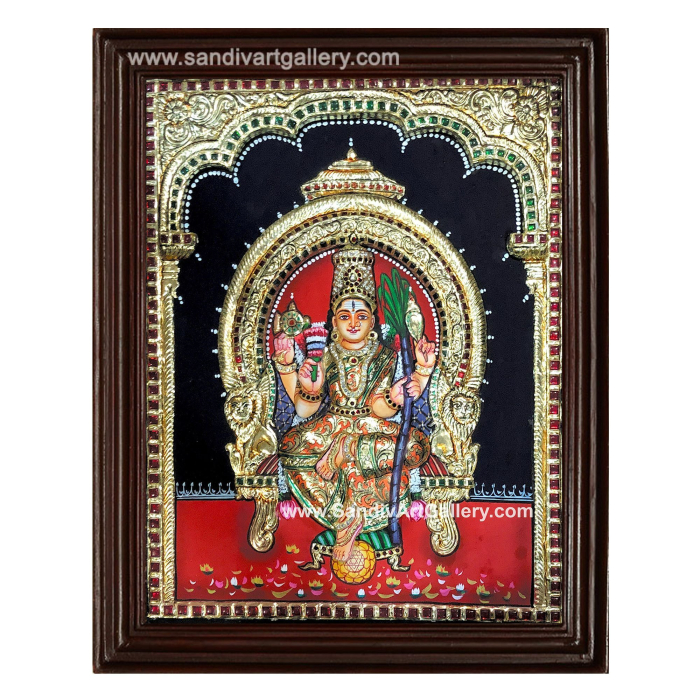 Lalitha Devi 3D Embossed Tanjore Painting