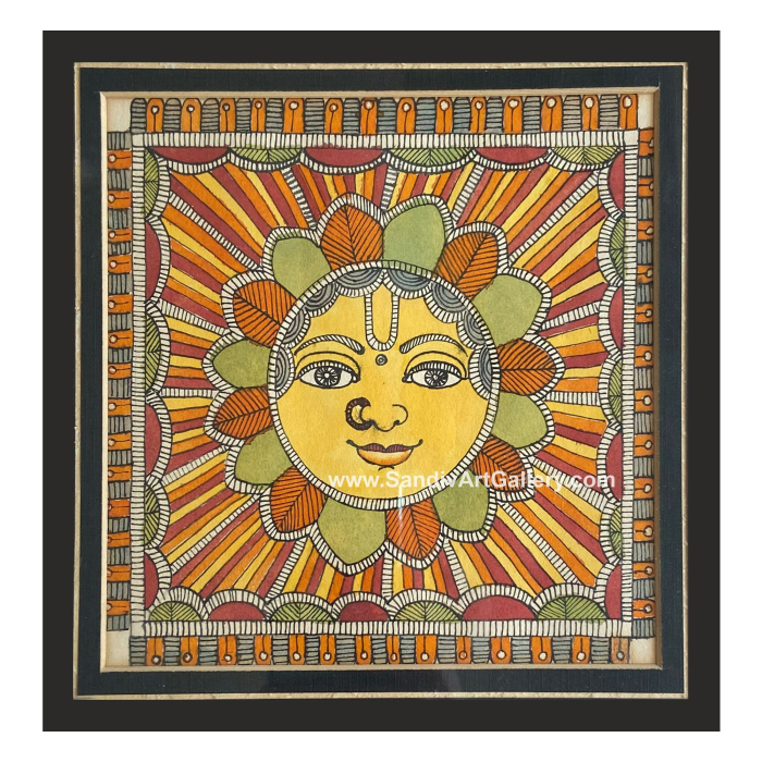 Sun Madhubani Painting