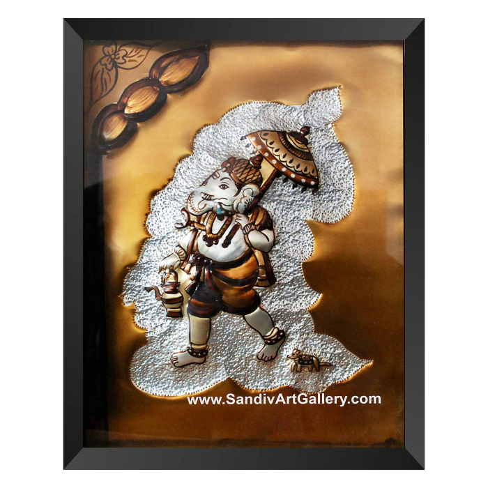 Ganesha Metal Emboss Painting