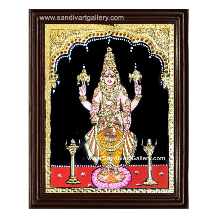 Vishnu Small Tanjore Painting