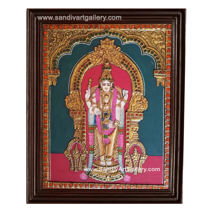 Thiruchendhur Murugar Antique Tanjore Painting