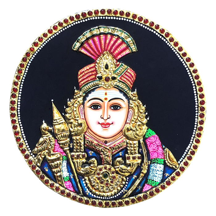 Palani Raja Alankara Murugan Tanjore Painting 5