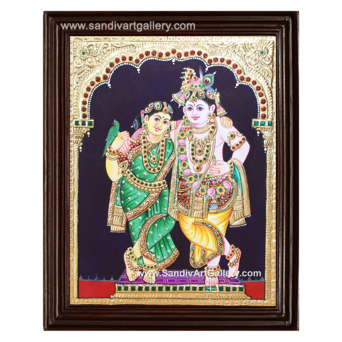 Traditional Radha Krishna Tanjore Painting1