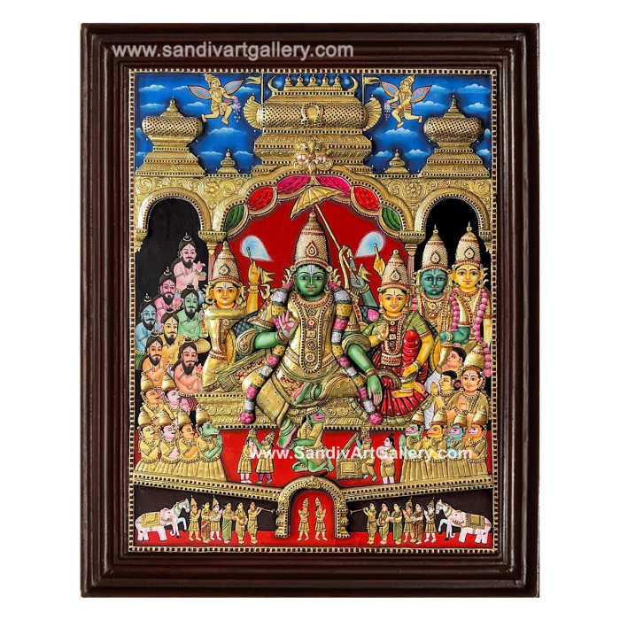 Ramar Pattabishegam 3D Super Embossed Tanjore Painting