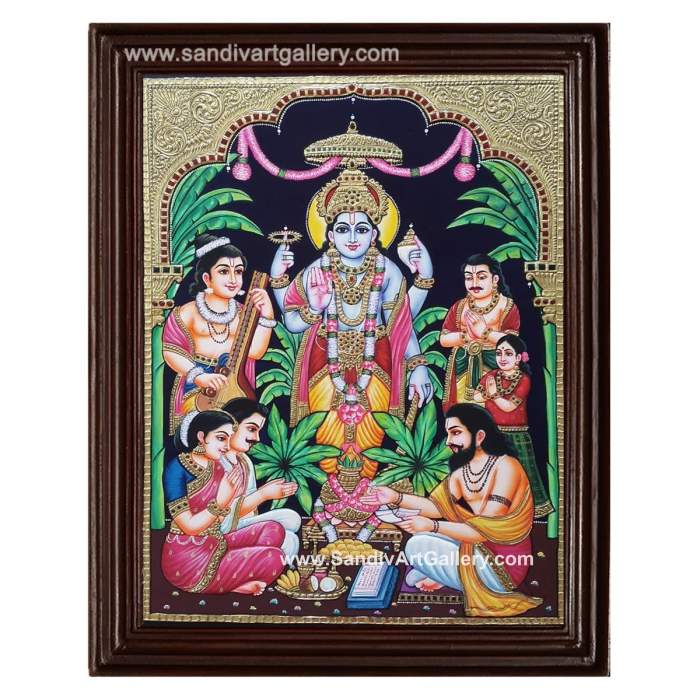 Sathya Narayana Tanjore Painting 2