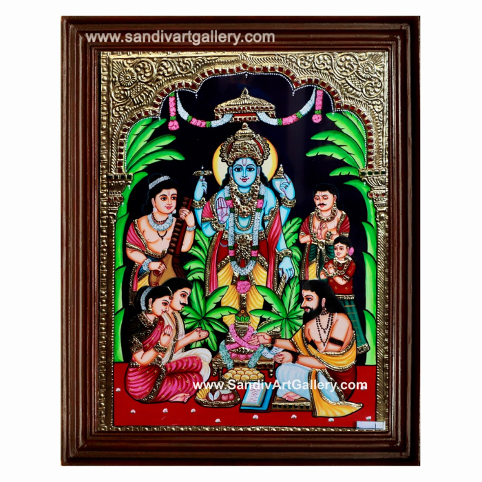 Sri Satyanarayana Tanjore Painting