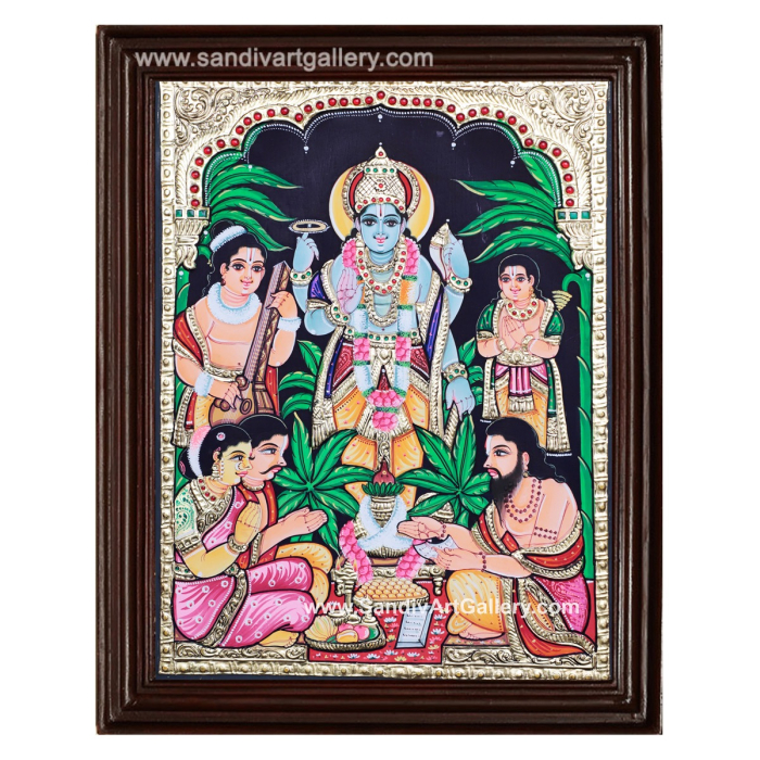 Sathya Narayana Swamy Tanjore Painting 2